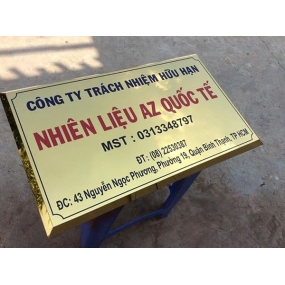 Biển Hiệu Công Ty Bằng Đồng Không Gỉ