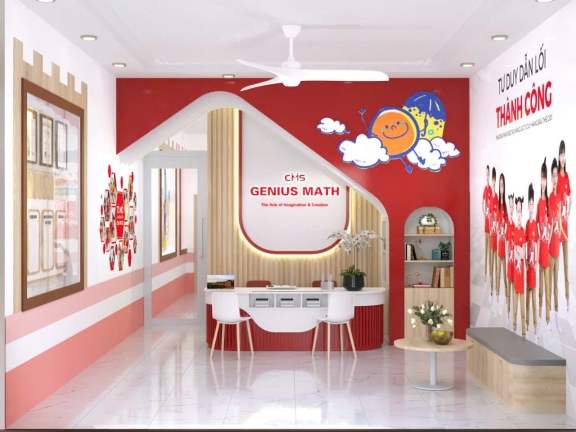 Thi công bảng hiệu trung tâm Genius Math – CMS Vũng Tàu